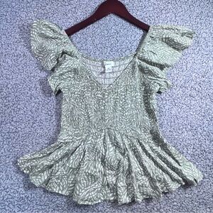 Japna Sage Leaf Print Blouse